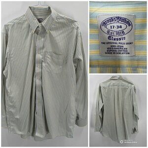 Brooks Brothers Mens Dress Shirts Size 17-34 White Blue Gray Yellow Bundle Of 10